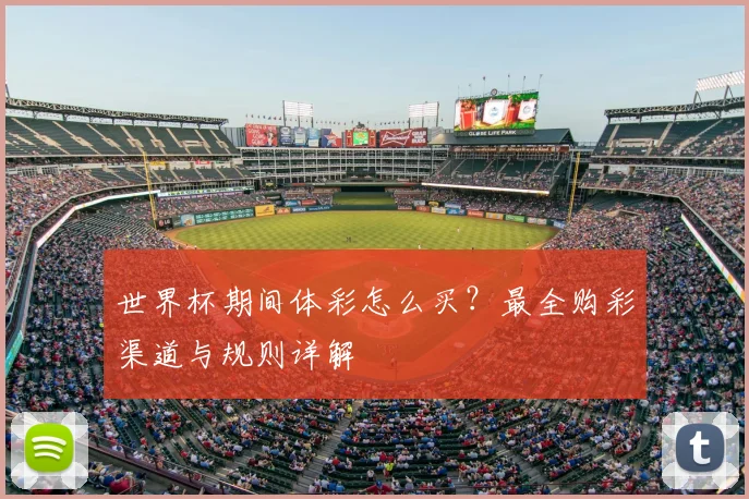 世界杯期间体彩怎么买？最全购彩渠道与规则详解
